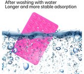Ventosa de silicona de doble cara para fijación de teléfono móvil, ventosa de goma de silicona adhesiva con respaldo para almohadilla fija negro