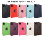 Funda tipo libro para Xiaomi Pad 6S Pro de 12,4 pulgadas (2023), con tapa abatible y soporte giratorio de 360 grados, de piel sintética. Xiaomi Pad 6S Pro azul oscuro