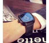 Reloj mecánico automático con esfera cuadrada para hombre: diseño hueco, el favorito de Douyin.