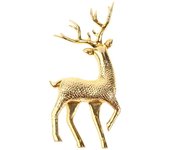 Adorno de plástico dorado para pastel de Navidad, alce, decoración de postre, regalo para niños, 1 ud. one size