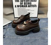 Zapatos de plataforma vintage para mujer, zapatos sencillos de suela gruesa, zapatos Oxford informales con cordones, zapatos Lolita de charol para mujer 35