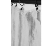 Rideau ajustable + 10 anneaux pince  Milos  140 x 280 cm Mousseline de coton - Neige