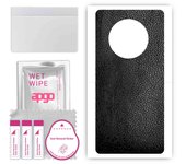 Adhesivo protector trasero apgo compatible con Huawei Mate 40 Pro 4G, lámina de vinilo - Diseño de cuero negro