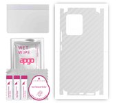 apgo Protective Skin Sticker for the back+sides compatible with Vivo V23 5G, Full Wrap Film, Foil, Vinyl - Pattern Transparent Carbon