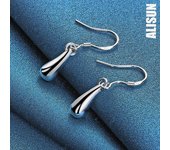 Pendientes de gota de agua en plata de ley 925, joyería de boda de moda 3.00*0.60cm