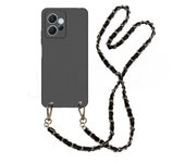 Funda de cuero con cadena y cordón para Redmi Note 13 Pro Plus 12 Pro 4G 5G 12 Turbo 11 10 10s 11s, funda de silicona suave a prueba de golpes Redmi Note 13 5G