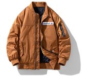 Chaqueta acolchada de terciopelo para hombre, chaqueta acolchada de algodón, uniforme de béisbol holgado con relleno de algodón, abrigo con cuello de béisbol M