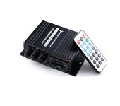 AK370 12V Mini amplificador de potencia de Audio BT receptor de Audio Digital AMP ranura para tarjeta de memoria USB reproductor MP3 negro