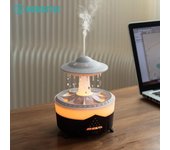 Humidificador de luz nocturna OVNI con luces LED de colores, difusor de aroma de aceites esenciales, enchufe UE/EE. UU., humidificador de aire ultrasónico inalámbrico con control remoto. EU blanco