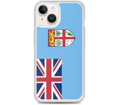 Coque pour iPhone - PIXELFORMA - iPhone 14 - Drapeau des Fidji - Sopa de silicona - Diseño léger