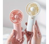Mini ventilador portátil, práctico y creativo, pequeño ventilador de mano de bolsillo, ligero, ajustable, bonito ventilador pequeño, regalo para estudiantes blanco