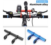 Manillar de bicicleta de 20 cm, aleación de aluminio, fibra de carbono, soporte extendido para faro de bicicleta, soporte para ordenador, bicicleta de montaña y carretera