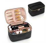 Bolsa de cosméticos pequeña, bolsa de maquillaje de viaje bonita y portátil para mujeres y niñas, organizador de brochas de maquillaje, bolsas de cosméticos 1 pcs color rosa