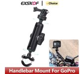 Soporte de manillar para motocicleta de 360°, soporte de metal de 1/4  para GoPro Hero 12, 11, 10, 9, 8, 7, Insta360, X2, X3, DJI Osmo Action