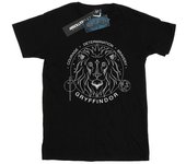 Harry Potter Girls Gryffindor Seal Cotton T-Shirt 9-11 Years negro