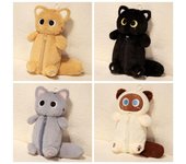Estuche para lápices de peluche de gran capacidad, bolsa de papelería con diseño de gato siamés, bolsa de almacenamiento para bolígrafos con forma de muñeco de dibujos animados, bolsa para lápices con forma de gato para aprender