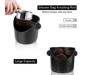 Caja para moler café, accesorios de cafetería, contenedor de posos de café, contenedor antideslizante para moler café, herramientas de café para el hogar negro