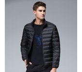 Chaquetas de plumas para hombre y mujer, cuello alto corto, chaquetas ligeras y cálidas, de moda, elegantes, estilos de otoño e invierno. M