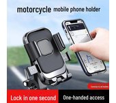 Soporte para teléfono con espejo retrovisor para bicicleta eléctrica a prueba de golpes para andar al aire libre Handlebar Model