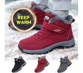 Botas de nieve de invierno para hombres y mujeres, zapatos de algodón que mantienen el calor, zapatos de senderismo al aire libre, botas de tobillo altas cálidas de felpa, zapatillas de deporte para hombre 35 negro