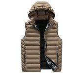 Código Europeo Chaleco de Costillas de Talla Grande Otoño e Invierno Chaleco Grueso y Cálido para Hombres XXXXL