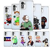 Funda de teléfono transparente cuadrada con dibujos animados Dream Smp para Xiaomi Redmi Note 12 11 9S 9 8 10 Pro+ 7 8T 9C 9A 8A K40, funda de silicona para juegos Note 12Pro Plus