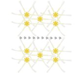 10pcs Cepillo lateral + 10pcs tornillos para iRobot Roomba 500 600 700 Series 550 560 630 650 760 770 780 Accesorios de aspiradora Piezas
