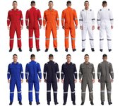Mono de trabajo unisex de algodón para hombre, mono de una pieza, uniformes de taller a prueba de polvo, monos con múltiples bolsillos, ropa de trabajo M rojo
