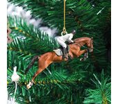 Adorno de equitación Yousheng, colgante plano de acrílico 2D para árbol de Navidad, mochila, regalo para amantes de los caballos. K