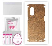apgo Protective Skin Sticker for the back+sides compatible with Oppo Reno4 Pro 5G, Full Wrap Film, Foil, Vinyl - Pattern Rusty Copper