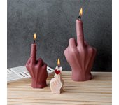 Molde de silicona para velas con forma de dedo medio en 3D, para hacer tú mismo, para aromaterapia, yeso, jabón, resina, manualidades, moldes de fundición, regalos para fiestas navideñas