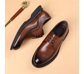 Zapatos de vestir de negocios de cuero para hombre, zapatos casuales de cuero genuino para hombre, zapatos cómodos de piel de vaca suave para hombre 38