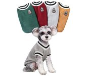 Suéter para perros de estilo universitario, ropa cálida de invierno para perros pequeños y medianos, chaleco para cachorros y gatos, abrigo para Bulldog Francés Yorkie XXL