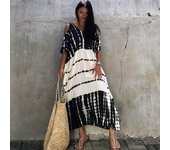 Sexy Bikini Cover-ups Boho impreso con flecos largo Kimono Carfigan túnica mujeres de talla grande ropa de playa traje de baño cubrir One Size blanco