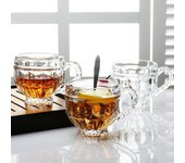 Taza de cristal transparente Vintage, taza para agua, café, leche, taza, cerveza, 2 uds.