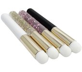 Pincel de labios de cabeza redonda, pincel de maquillaje, lápiz labial, pincel para difuminar, Mini pincel para colorete oro