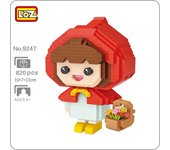 LOZ 9247 mundo de cuento de hadas sombrero rojo niña flor modelo 3D DIY Mini bloques de diamante juguete de construcción para niños regalo sin caja