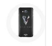 Coque pour Samsung Galaxy A3 Vikings Série Saison 6 logo V Epée Gris Fond Noir