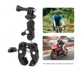 Clip para motocicleta y ciclismo, brazo mágico de liberación rápida de 360 grados, aleación de aluminio, súper abrazadera para cámara GoPro Insta 360, cámara de acción DJI Motocycle