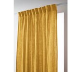 Lot de 2 rideaux galon fronceur  Gaïa  140 x 240 cm  Gaze de Coton  - Gaïa Safran - 2 panneaux 140 x 240 cm - Gaïa Safran
