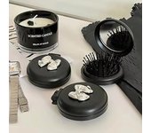 Peine de masaje plegable bonito de 2 estilos con espejo de maquillaje, Airbag de plástico portátil de viaje, peine pequeño, cepillo para el pelo, pajarita, peine cojín de aire 1PCS