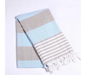 Toalla de baño deportiva de algodón a rayas con borlas, viaje al gimnasio, Camping, Sauna, playa, manta para piscina, toalla de playa absorbente 100x180cm gris