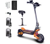 TOURSOR X5 Adult Foldable Electric Scooter 1200W Off Road EScooter 48V18AH Battery 11 Inch Tires Off Road E-Scooter negro/naranja