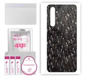 apgo Protective Skin Sticker for the back compatible with Realme X50 Pro Play, Wrap Film, Foil, Vinyl - Pattern Carbon Black Pixel