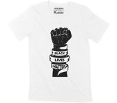 Camiseta ULTRABÁSICA para hombre BLM Revolution Fist Shirt Black Fist Camiseta Vintage Graphic Apparel XS blanco