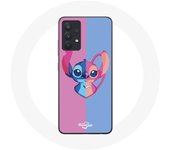 Coque pour Samsung Galaxy A13 4G / A13 4G Lite Stitch et angel bleu rose
