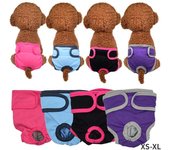 Pantalones fisiológicos para perros de moda, pañales sanitarios lavables, bragas para perros hembras, bragas sanitarias para perros S negro