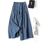 Pantalones de pierna ancha de algodón y lino y pantalones de falda para mujer Joggers holgados de verano Pantalones largos para mujer Pantalón deportivo femenino para mujer Pantalones XXXL blanco