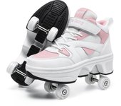 Patines de cuatro ruedas para niñas de 6 a 15 años, deformables, para caminar y patinar. 43