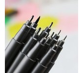 Rotulador de agua a prueba de decoloración, resistente al agua, Micron PenTip, delineador fino, negro, para Manga 0.05mm